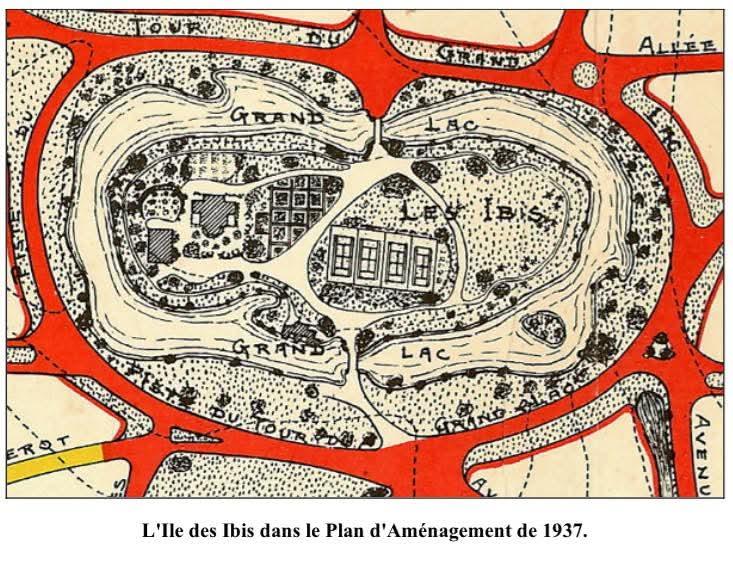L'Île des Ibis dans le plan d'aménagement de 1937